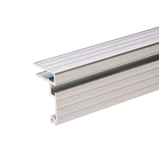 Adam Hall Hardware 6124 - Profilé Lidmaker aluminium pour matériau 7 mm avec Rail pour Fermetures Papillon à Bride, prix au mètre