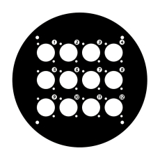 Plaque avant pour enrouleur de câble 70225 avec 12 perçages au format Type D