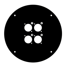 Plaque avant pour enrouleur de câble 70225 avec 4 perçages au format type D