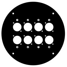 Plaque avant pour enrouleur de câble 70225 avec 8 perçages au format type D