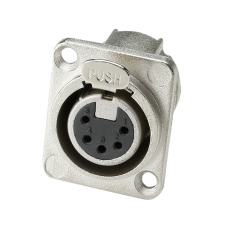 Embase XLR 5 points mâle pour châssis, format D