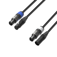 Câble DMX & alim Neutrik® powerCON & Neutrik® XLR 5 pôles 1,5 m