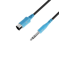 Adam Hall Cables 3 STAR B VMIDI 0300 - Câble Midi TRS (type A) jack 6,3 mm TRS vers Midi 5 pôles, 3 m