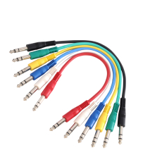 Adam Hall Cables K3 BVV 0120 SET - Set Câbles de Patch Jack 6,35 mm TRS stéréo vers Jack 6,35 mm TRS stéréo 1,2 m