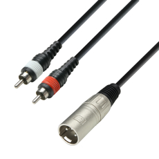 Câble audio XLR male vers 2 x RCA male, 6m