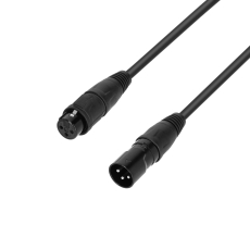 Adam Hall Cables K 4 DMF 0150 IP 65 - Câble DMX AES/EBU XLR mâle 3 points vers XLR femelle IP65 1,5m