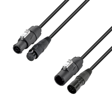 Câble hybride alim True1 et DMX sur XLR 5 broches - 3 m