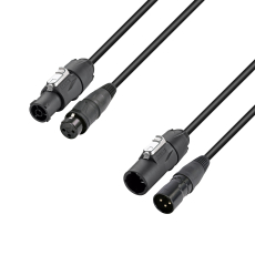 Câble hybride Alim true1 et DMX XLR 3 broches, longueur  5 m