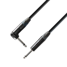 Adam Hall Cables K5 IRP 0300 - Câble Instrument Neutrik Jack 6,35 mm mono vers Jack 6,35 mm mono coudé 3 m