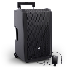 ANNY® 12 BPH B5 LD Systems - Enceinte autonome 12″ portable Bluetooth® sur batterie avec mixage et 1 serre tête sans fil