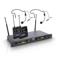 LD Systems WIN 42 BPH 2 B 5 - Système de Micro sans Fil avec 2 x Émetteur Ceinture et 2 x Micro Serre-tête