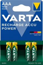 Lot de 4 piles rechargeable Varta LR3 AAA 1000 mAh