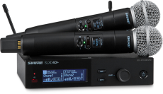 SLXD24D+E-58-G65 SHURE - Système sans fil double SM58 470-606 MHz