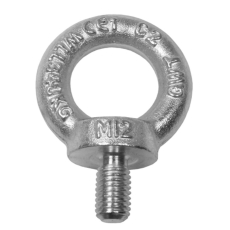 Anneau de levage M12 long 17mm gris fonçéAnneau de levage court mâle DIN580 filetage M12 - CMU 340 kg