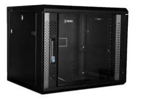 Armoire rack murale avec porte hauteur 6U profondeur utile 45cm