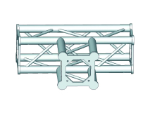 Structure alu ASD SC250 carrée angle 90° 3 départs ASC2533