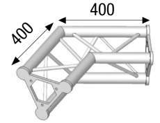 ASD24 ASD - Angle 2 départs à 120° triangle 250mm pointe latérale