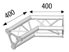 ASD25 ASD - Angle 2 départs à 135° triangle 250mm pointe latérale
