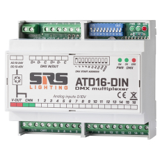 ATD16-DIN SRS Ligthing - multiplexeur 0 - 10V vers DMX 16 canaux
