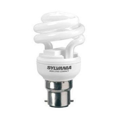 Ampoule Sylvania Mini-Lynx Fast start T2 spirale B22 15W 827 code 0035213