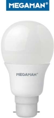 Ampoule sphérique Opale  B22 Megaman 230V LED 5W5 BLANC CHAUD