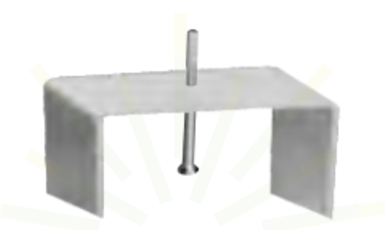 Patte de fixation pour rail encastré beneito et faure