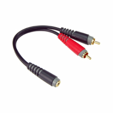 AYS-6  Klotz - cordon adaptateur 1 mini jack 3.5 femelle Stéréo vers 2 RCA Cinch Males