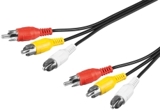 Câble RCA composite vidéo et audio Jaune rouge blanc 10m