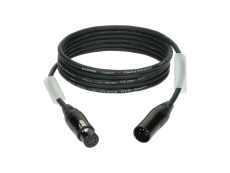 Câble DMX Klotz 110ohms XLR 5 broches male Femelle connecteurs noirs 1,50m