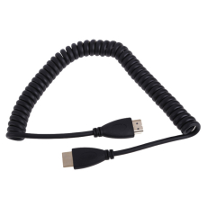 Cordon HDMI 1.4 mâle mâle spiralé Longueur 50cm extensible à 2m