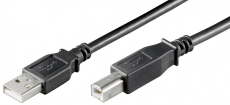 Câble USB 2.0 A vers B noir 1m80