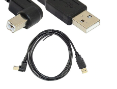 Cable USB 2.0 coudé vers la droite 1m50