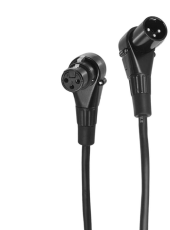 Câble audio avec fiches XLR coudés pivotantes - longueur 5m