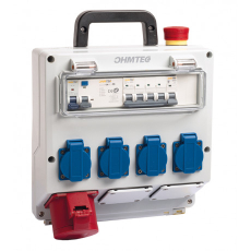 Coffret d’atelier monophase & triphasé 4 prises 16A 230V et 1 prise 32A 400V avec arret d'urgence