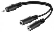 Cordon adaptateur en Y 1 mini jack 3.5 mâle stéréo vers 2 mini jack 3.5 femelle stéréo