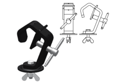 Crochet acier avec contre plaque et coupelle pour tube Ø 50 mm ASD CR50CL