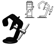 Crochet ASD CR50 CLSV noir à contreplaque pour tubes 35 à 50mm