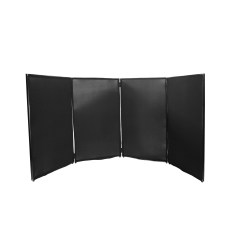 DJ PANEL 120 BL Yourban DJ - Devant de scène 4 panneaux acier noir avec lycras noir et blanc + housse