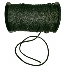 Drisse Polyester préétirée 8mm noire 100m vendue au mètre