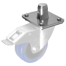 demi manchon Duratruss DT30/40-BPM_BW sur embase avec platine pour roulette standard