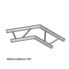 structure double alu en angle 120° duratruss DT 32/2-C22H-L120 2 départs 120° avec kit de jonction