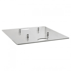 Embase plate Duratruss 80 X 80 pour totem structure alu avec demi-manchon