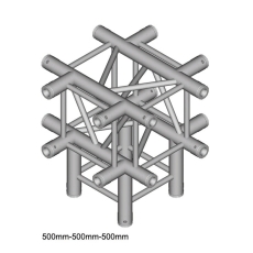 Structure Carré Duratruss - DT34 - 5 Angles avec 5 départ à 90°