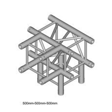 structure alu carrée duratruss DT-34 T40 TD 4 départs avec manchons