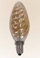 Lampe E14 flamme torsadée ambre 230V 40W