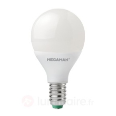 Ampoule E14 Opale Megaman 230V LED 3W5 BLANC CHAUD