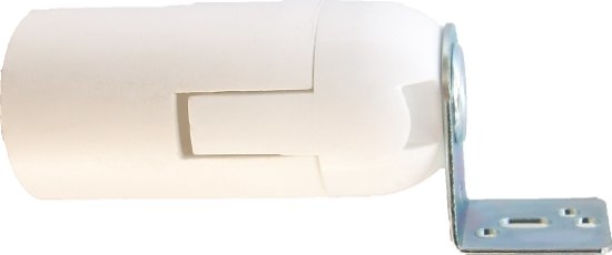 Douille E14 blanche clipsable avec équerre métallique