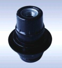 Douille  noire E14 mi filetée avec bague large