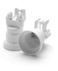 Douille plastique E27 avec équerre de fixation