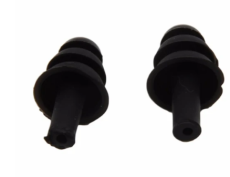 Bouchon d'oreille permanent en silicone triple isolation, noir